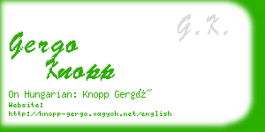 gergo knopp business card